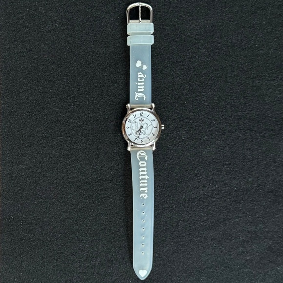 VTG Juicy Couture Girl Watch JC/22.3.25 Clear Strap Y2K Logo Heart Rare Quartz - Picture 7 of 7